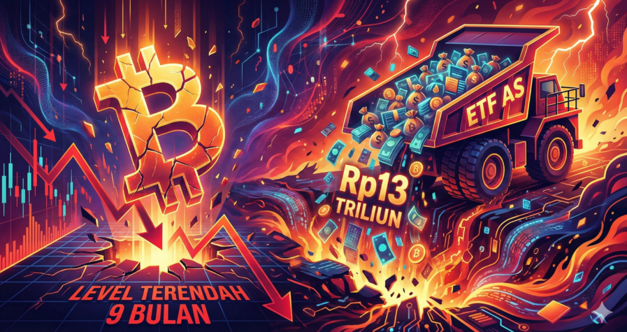 Harga Bitcoin Anjlok ke Level Terendah 9 Bulan, ETF AS "Buang Barang" Rp13 Triliun!