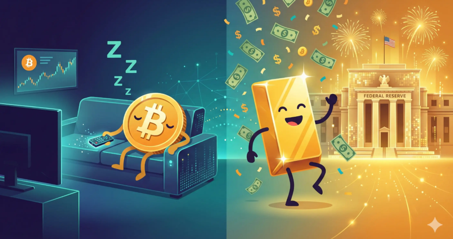 Harga Bitcoin "Rebahan" di Rp1,4 Miliar, Emas Justru Pesta Pora Usai Pidato The Fed! Apa Pemicunya?