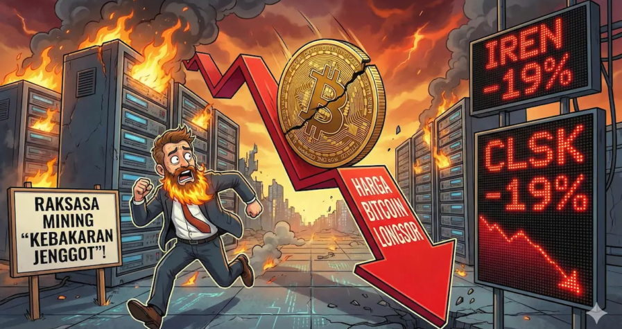 Harga Bitcoin Longsor, Raksasa Mining "Kebakaran Jenggot"! Saham IREN & CleanSpark Anjlok 19%