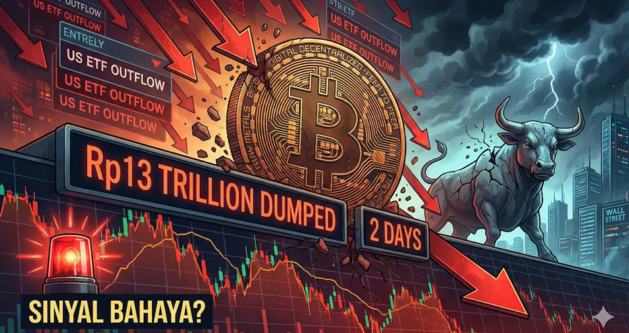 Harga Bitcoin Tertekan! ETF AS "Buang Barang" Rp13 Triliun dalam 2 Hari, Sinyal Bahaya?