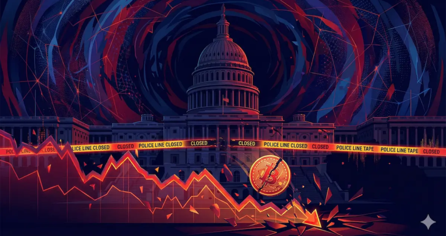 Gedung capitol amerika serikat yang tutup akibat government shutdown menyebabkan harga bitcoin terkoreksi