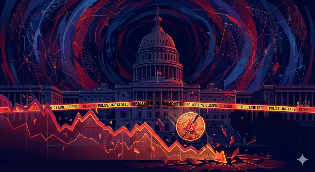 Gedung capitol amerika serikat yang tutup akibat government shutdown menyebabkan harga bitcoin terkoreksi