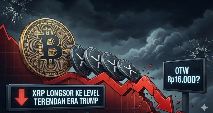 Efek Domino Harga Bitcoin! XRP Longsor ke Level Terendah Era Trump, OTW Rp16.000?