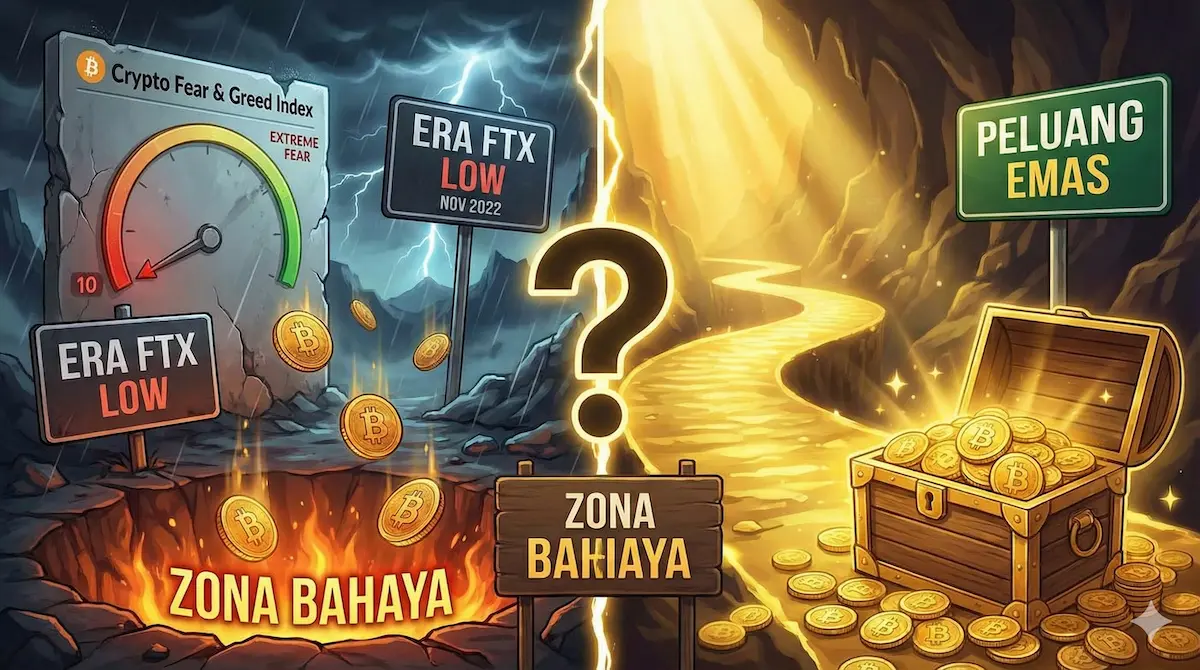 Indikator "Ketakutan" Pasar Sentuh Level Terendah Era FTX! Harga Bitcoin di Zona Bahaya atau Peluang Emas?
