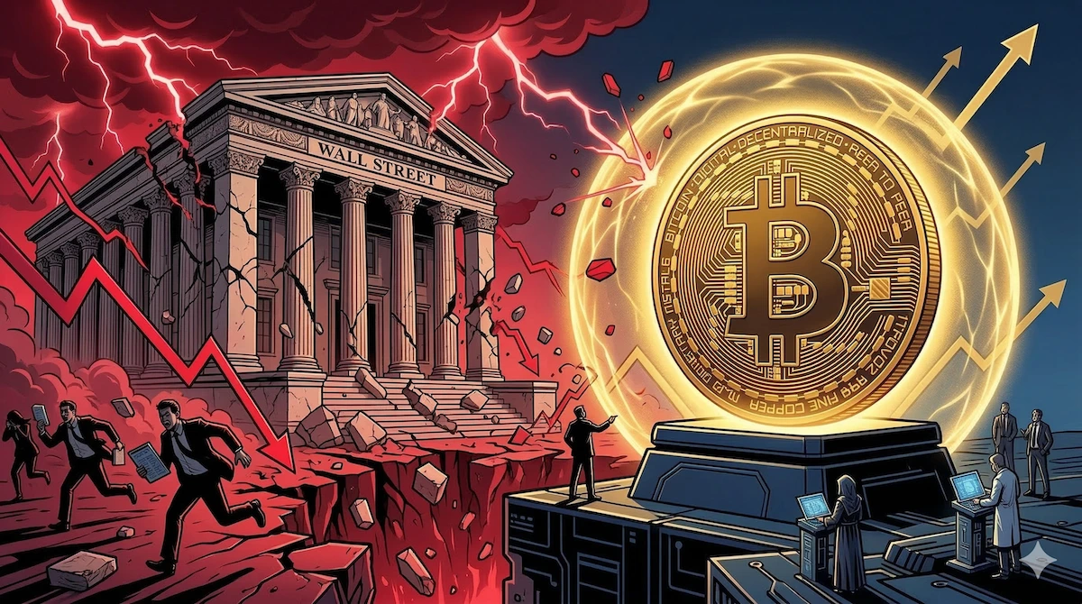 Ancaman Krisis Wall Street Naik 35%, Kenapa Harga Bitcoin Masih Kokoh di Rp1,07 Miliar?